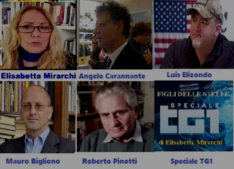UFO. DOMENICA 20 NOVEMBRE 2022, SPECIALE TG1 SULLA RAI, CON BIGLIONO, LUIS ELIZONDO, CARANNANTE E PINOTTI. ORE 23,25. SARA’ UN EVENTO STORICO